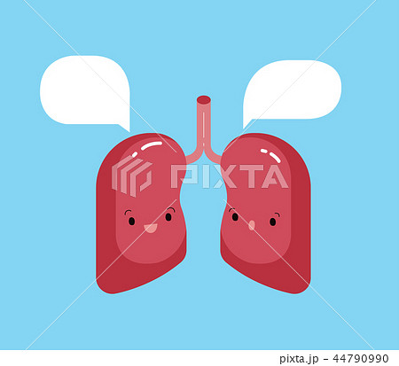 Lungs talk something together, healthy and vector Lungs talk something together, healthy and vector 44790990