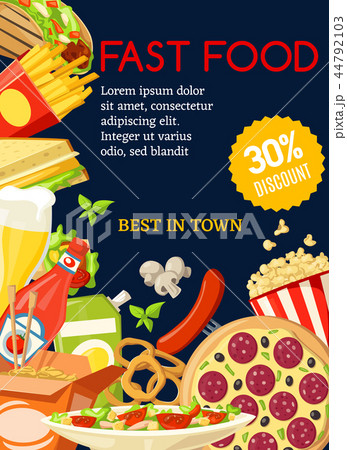 Fast food meal combo special offer Fast food meal combo special offer 44792103