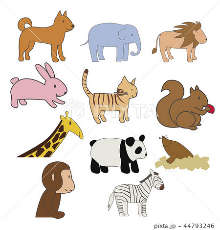 Sideways Animals Stock Illustration