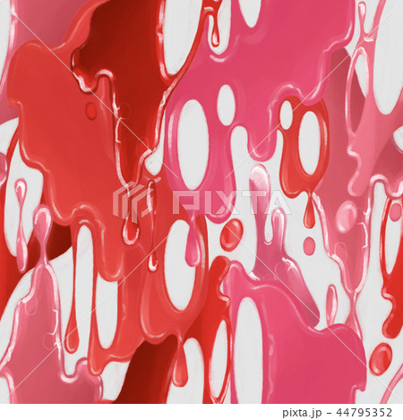 Abstract liquid flows in red color with glossy effect. 44795352