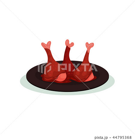 Tandoori dish, traditional Indian cuisine food vector Illustration on a white background 44795368