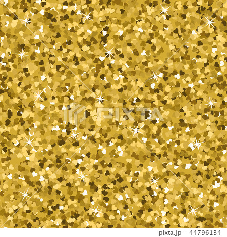 Seamless yellow gold glitter texture. Shimmer hearts love background. Seamless yellow gold glitter texture. Shimmer hearts love background. 44796134