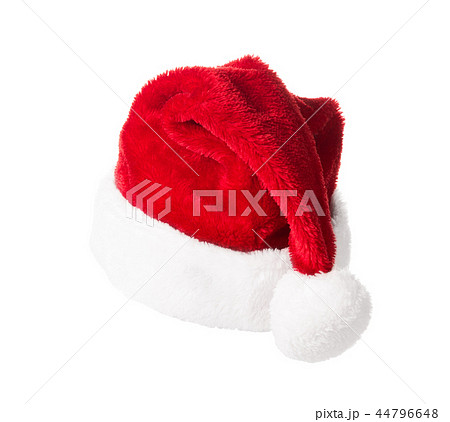 Red Santa Claus helper hat on white background Red Santa Claus helper hat on white background 44796648