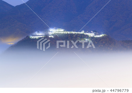 竹田城跡ライトアップ 雲海 立雲峡 44796779
