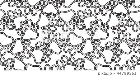 Dog Paw seamless pattern vector footprint puppy Dog Paw seamless pattern vector footprint puppy 44799563