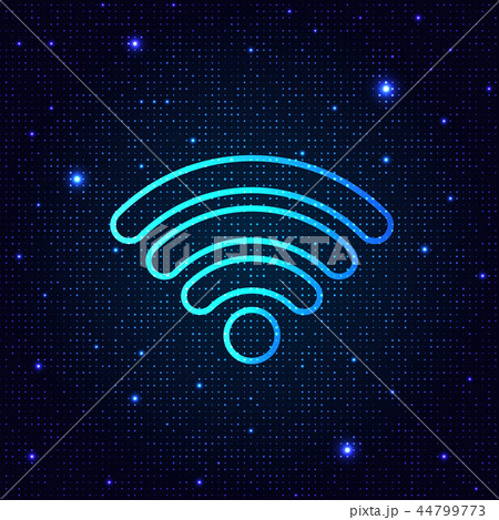 Sign wi-fi on a digital background. 44799773