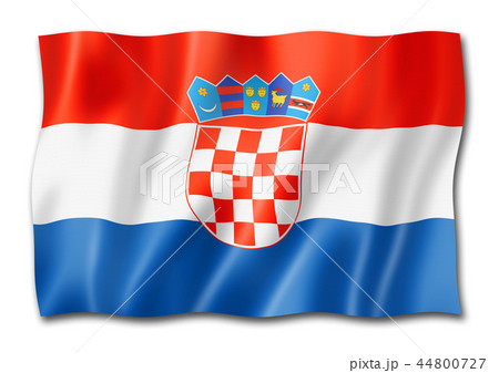 Croatian flag isolated on white 44800727