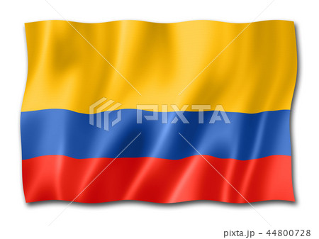 Colombian flag isolated on white 44800728