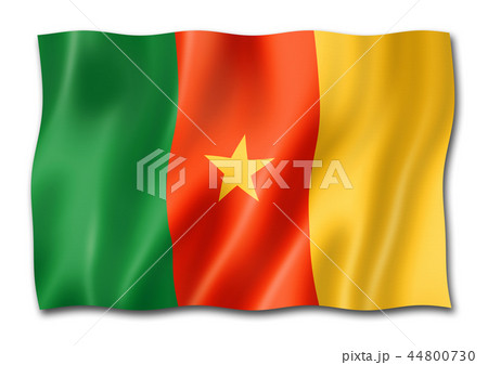 Cameroon flag isolated on white 44800730