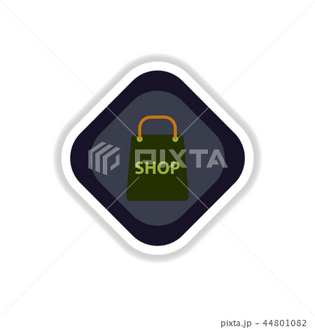 paper sticker on white background basket shop paper sticker on white background basket shop 44801082