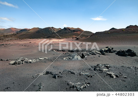 Volcanic landscape of Timanfaya National Park Volcanic landscape of Timanfaya National Park 44802303