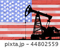 silhouette of oil drilling pump  44802559