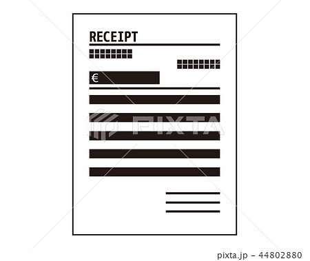 領収書 領収 レシート Receipt レセプト ユーロのイラスト素材 4480