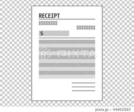 領収書 領収 レシート Receipt レセプト ドルのイラスト素材 44802883 Pixta