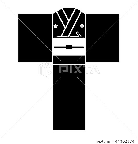 ベクター 着物 留袖 正月 アイコン のイラスト素材