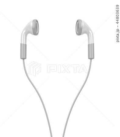 White modern earphones 44803639