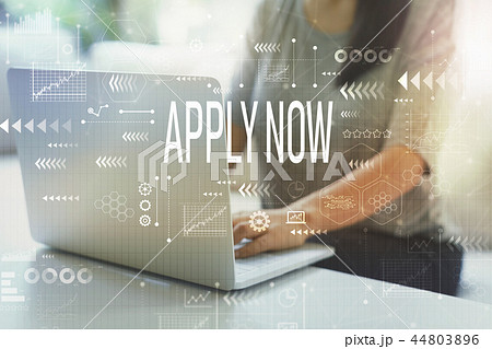 Apply now with woman Apply now with woman 44803896
