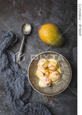 Homemade mango ice cream 44804273