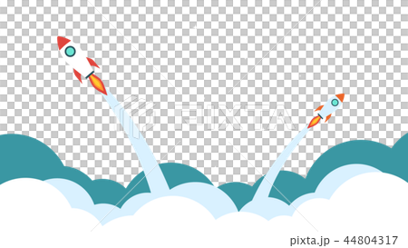 Rocket are flying on the sky. Business concept 44804317