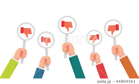 Hands of businessman with disagree or dislike sign 44804561