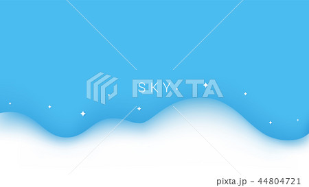 3D shape background sky and cloud vector  44804721