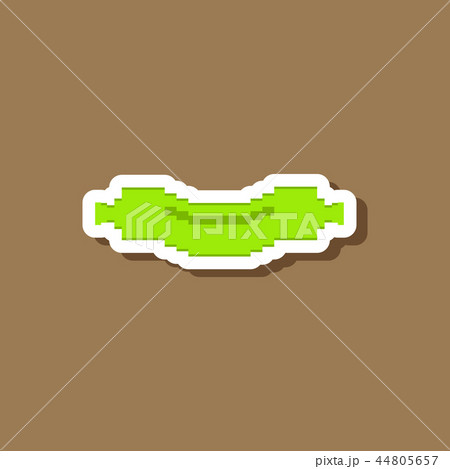 sausage paper sticker on stylish background 44805657