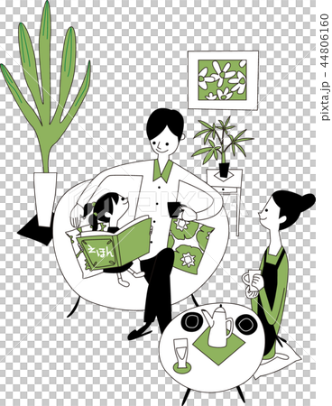 家族団らん　ツートンカラー 44806160