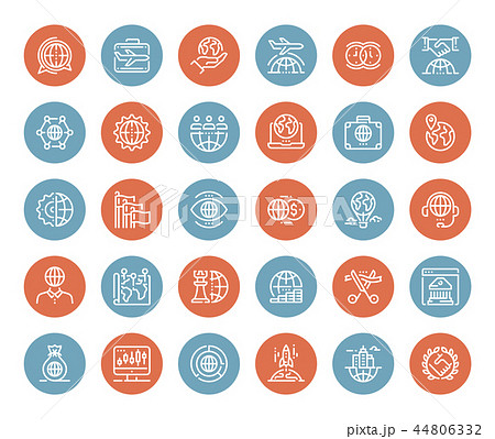 Global Business Icons 44806332