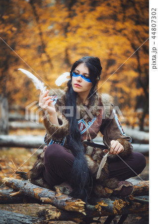 beautiful young american indian woman 44807302