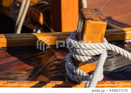 Detail of a historical sailing ship in Dierhagen Detail of a historical sailing ship in Dierhagen 44807570