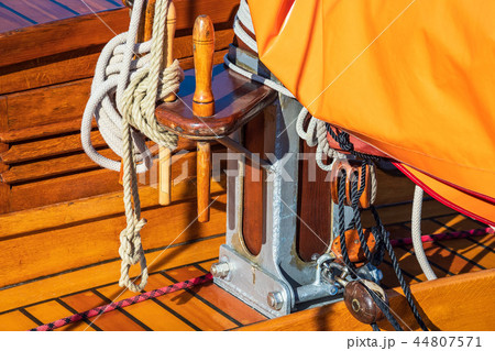 Detail of a historical sailing ship in Dierhagen 44807571