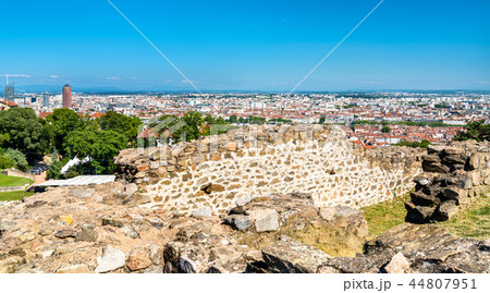 Panorama of Lyon from the Ancient Theatre of Fourviere. France Panorama of Lyon from the Ancient Theatre of Fourviere. France 44807951