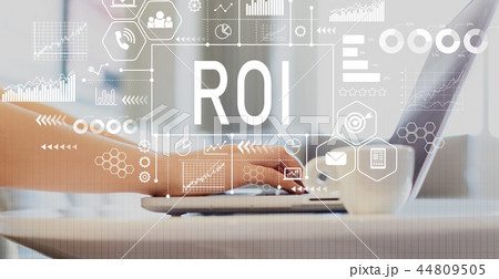 ROI with woman using a laptop ROI with woman using a laptop 44809505