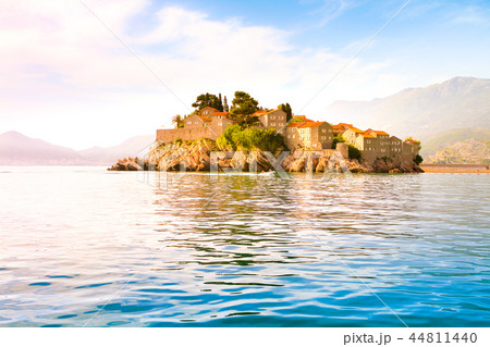 View of St. Stephen's Island from the Sea, Budva Riviera 44811440