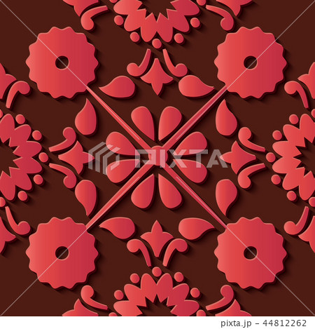Seamless relief sculpture decoration pattern 44812262