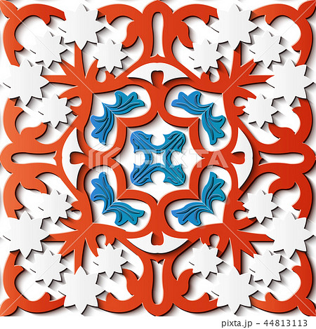 Seamless relief sculpture decoration pattern Seamless relief sculpture decoration pattern 44813113