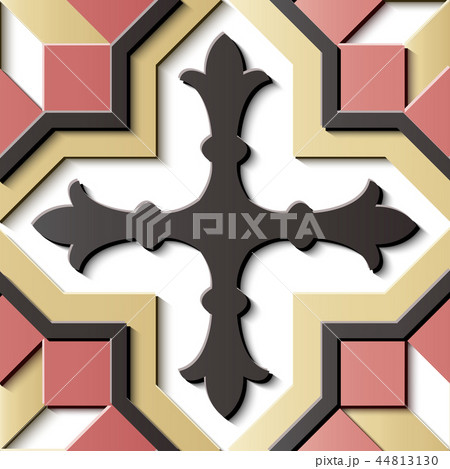 Seamless relief sculpture decoration pattern Seamless relief sculpture decoration pattern 44813130
