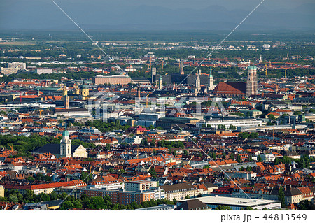 Aerial view of Munich. Munich, Bavaria, Germany 44813549