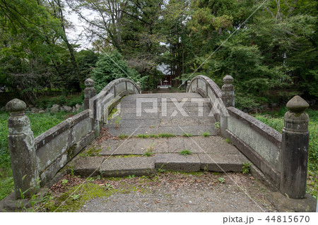 蓮池と渡月橋　群馬県太田市歴史公園 44815670