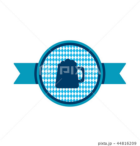 Oktoberfest simple ribbon with beer mug 44816209