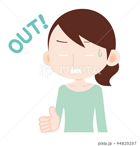 女性 上半身 アウト 英語表記あり 女性 上半身 アウト 英語表記あり 44820207