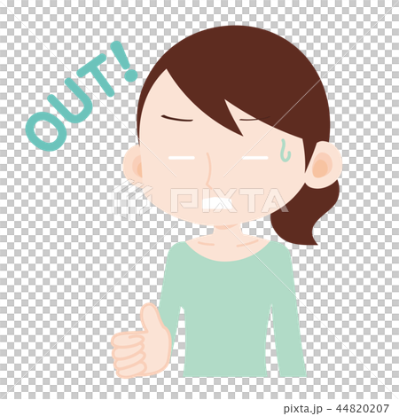 女性 上半身 アウト 英語表記あり 女性 上半身 アウト 英語表記あり 44820207