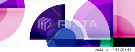 Abstract background - multicolored circles, trendy minimal geometric design 44820343