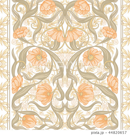 Seamless pattern, background with floral ornament  44820657
