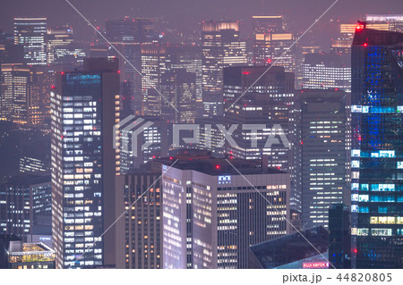 《東京都》霞んだ東京の夜景・PM2.5 44820805