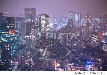 《東京都》霞んだ東京の夜景・PM2.5 《東京都》霞んだ東京の夜景・PM2.5 44820816