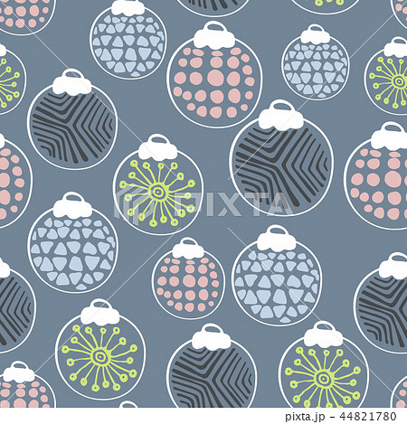 Hand drawn scandinavian christmas seamless pattern 44821780