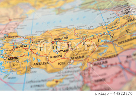 世界地図・トルコの拡大図 世界地図・トルコの拡大図 44822270