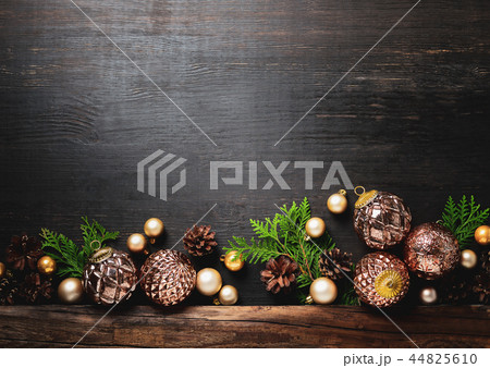 Christmas or New Year moody rustic background 44825610