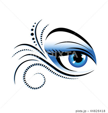 blue woman eye with special make-up blue woman eye with special make-up 44826418